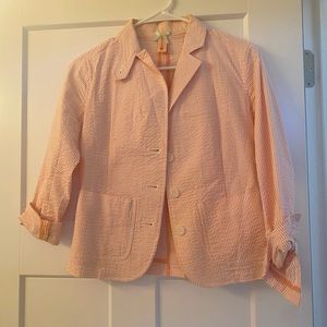 Pink Seersucker Blazer
